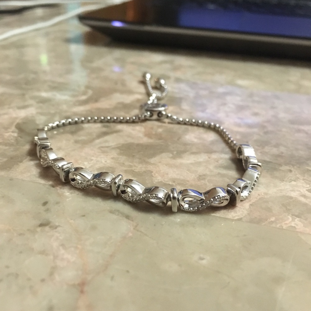 R&M 1/10 CT. T.W. Diamond Sterling Silver Bracelet - Picture 3 of 8